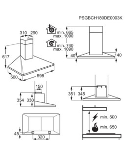 Õhupuhastaja electrolux, seina, 60 cm, hob2hood, 603 m3/h, 57 db, rv teras-foto3