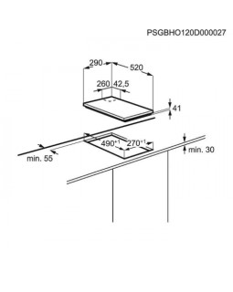Pliidiplaat electrolux, 2 x gaas, domino, 30 cm-foto2