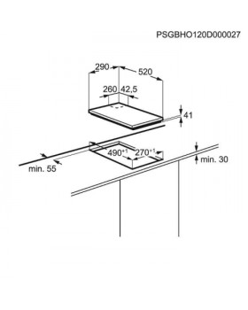 Pliidiplaat electrolux, 2 x gaas, domino, 30 cm-foto2