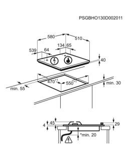 Pliidiplaat electrolux, 2x gaas +2x highlight, 60 cm, lõigatud servad-foto2