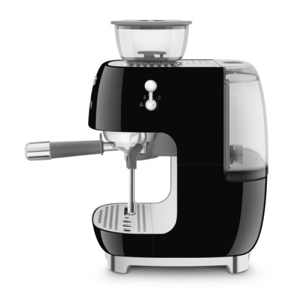 Espresso kohvimasin kohviveskiga smeg, 50`ndate stiil, must Köögitehnika