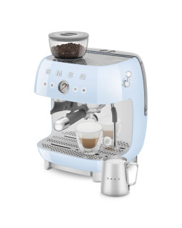 Espresso kohvimasin kohviveskiga smeg, 50`ndate stiil, pastellsinine-foto10