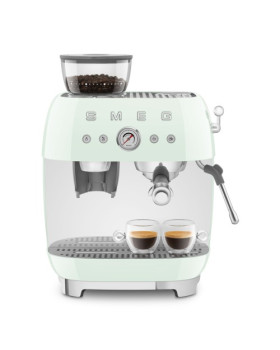 Espresso kohvimasin kohviveskiga smeg, 50`ndate stiil, pastellroheline-foto8