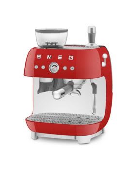 Espresso kohvimasin kohviveskiga smeg, 50`ndate stiil, punane-foto4