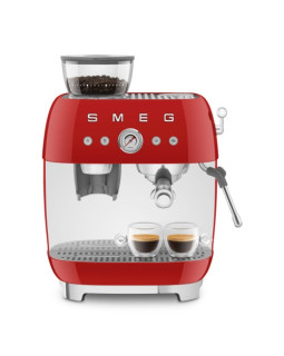 Espresso kohvimasin kohviveskiga smeg, 50`ndate stiil, punane-foto8