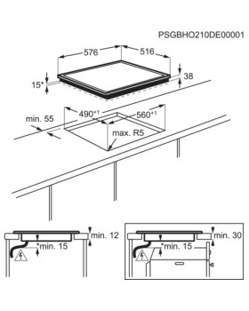 Pliidiplaat electrolux, 4 x hilight, 60 cm-foto2