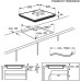 Pliidiplaat electrolux, 4 x induktsioon, 60 cm, must, faasitud esiserv Kodumasinad