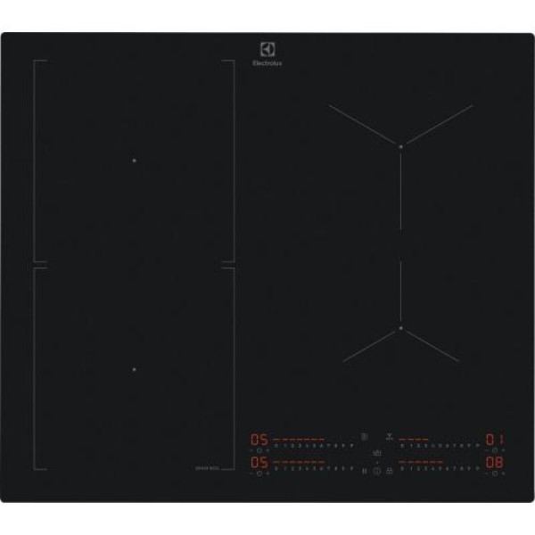 Pliidiplaat electrolux, 4 x induktsioon, 60 cm, hob2hood, saphirmatt se, lõigatud servad