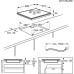 Pliidiplaat electrolux, 4 x induktsioon, 60 cm, hob2hood, saphirmatt se, lõigatud servad