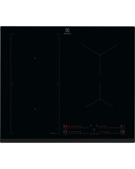 Pliidiplaat electrolux, 4 x induktsioon, 60 cm, faasitud esiserv, must