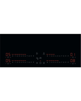 Pliidiplaat electrolux, 4 x induktsioon, 60 cm, hob2hood, faasitud esiserv, must-foto2