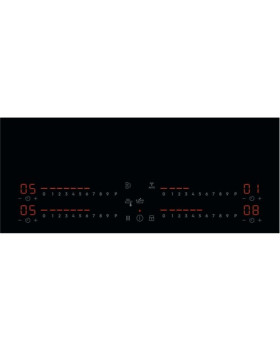 Pliidiplaat electrolux, 4 x induktsioon, 78 cm, hob2hood, faasitud esiserv, must-foto2