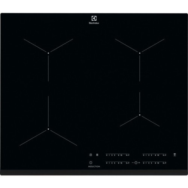 Pliidiplaat electrolux, 4 x induktsioon, 60 cm, hob2hood, must, faasitud esiserv Kodumasinad