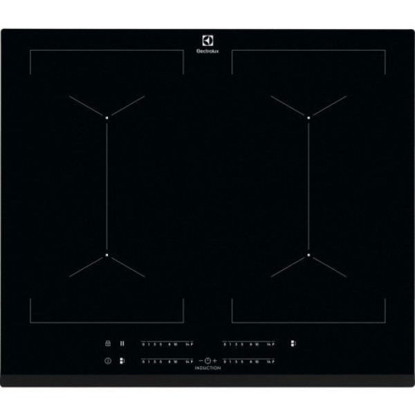 Pliidiplaat electrolux, 4 x induktsioon, 60 cm, must, faasitud esiserv Kodumasinad