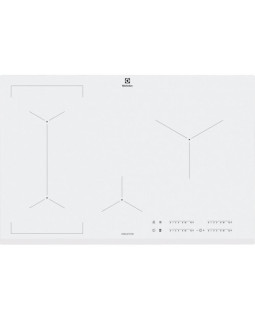 Pliidiplaat electrolux, 4 x induktsioon, 78 cm, valge, faasitud esiserv