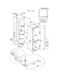Külmik electrolux, integreeritav, 177,2 cm, 186/62 l, 37db, nofrost, valge-foto5