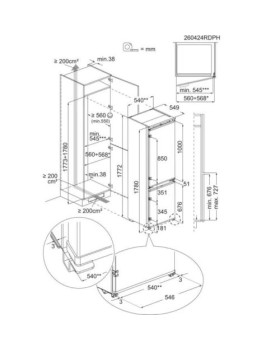 Külmik electrolux, integreeritav, 177,2 cm, 186/62 l, 37db, nofrost, valge-foto5