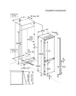 Külmik electrolux, integreeritav, 188 cm, 284/87, nofrost, 35 db, valge-foto4