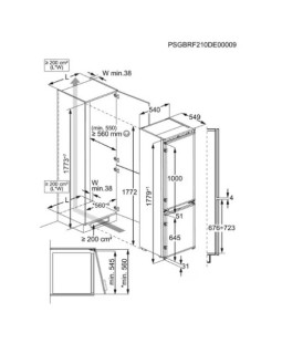 Külmik electrolux, integreeritav, 177 cm, 192/61 l, 35 db, elektrooniline juhtimine, nofrost, valge-foto5
