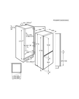 Külmik electrolux, integreeritav, 177,2 cm, 192/61 l, 35 db nofrost, valge-foto2