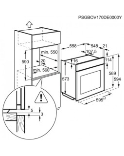 Ahi electrolux, 72 l, aurufunktsioon, pürolüüs, must-foto2