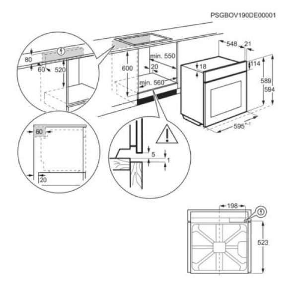 Ahi electrolux, 72 l, pürolüüs, must