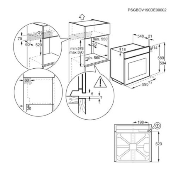 Ahi electrolux, 72 l, pürolüüs, must
