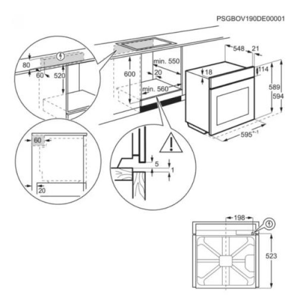Ahi electrolux, 72 l, pürolüüs, must