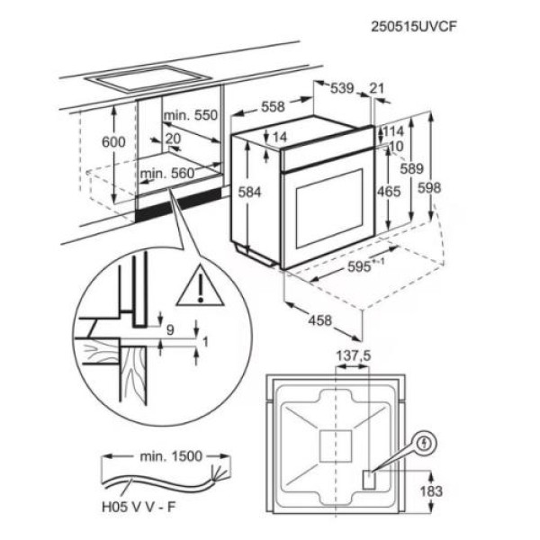 Ahi electrolux, 65 l, pürolüüspuhastus, must