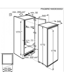 Jahekapp electrolux, integreeritav, 177 cm, 310 l, 32 db, valge-foto4