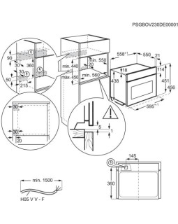 Kompaktne ahi-mikrolaineahi, electrolux, h 45 cm, must/rv-teras-foto4