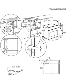 Kompaktne ahi-mikrolaineahi, electrolux, h 45 cm, must/rv-teras-foto5