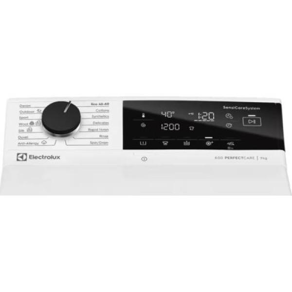 Pesumasin electrolux, pealtlaetav, 7 kg, 1200 p/min, valge
