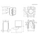Pesumasin electrolux, integreeritav, eestlaetav, 8 kg, 1400 p/min, inverter.