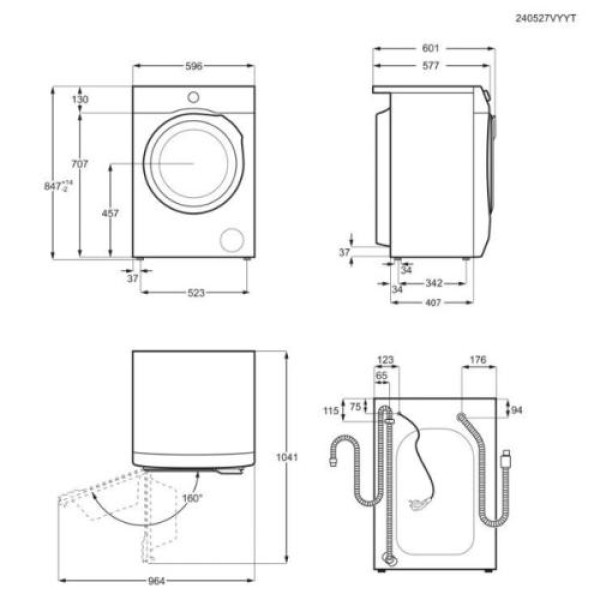Pesumasin electrolux, eestlaetav, 9 kg, 1400 p/min, inverter, valge Pesumasin electrolux, eestlaetav, 9 kg, 1400 p/min, inverter, valge