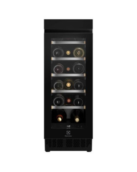 Veinikülmik electrolux 82 cm, integreeritav, puutejuhtimine, must+klaas