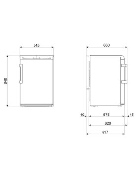 Külmik smeg, 84 cm, 101/13l, 36 db, mehaaniline juhtimine, valge-foto2
