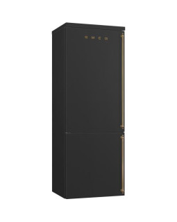 Külmik smeg colonial, 195 cm, 344/137 l, 36 db, elektrooniline juhtimine, noforst, vasak, antratsiit/messing