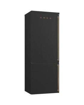 Külmik smeg colonial, 195 cm, 344/137 l, 36 db, elektrooniline juhtimine, noforst, vasak, antratsiit/messing