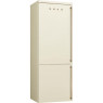 Külmik smeg colonial, 195 cm, 344/137 l, 36 db, elektrooniline juhtimine, vasak, kreem/messing