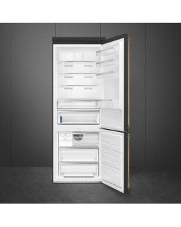 Külmik smeg colonial, 195 cm, 344/137 l, 36 db, elektrooniline juhtimine, noforst, parem, antratsiit/messing-foto2