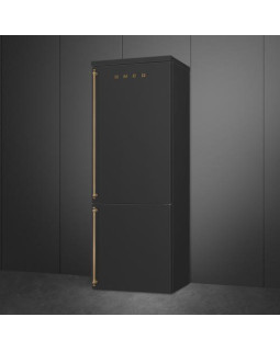 Külmik smeg colonial, 195 cm, 344/137 l, 36 db, elektrooniline juhtimine, noforst, parem, antratsiit/messing-foto9