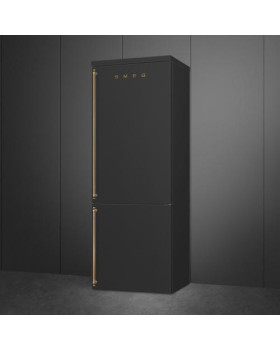 Külmik smeg colonial, 195 cm, 344/137 l, 36 db, elektrooniline juhtimine, noforst, parem, antratsiit/messing-foto9