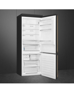 Külmik smeg colonial, 195 cm, 344/137 l, 36 db, elektrooniline juhtimine, noforst, parem, antratsiit/messing-foto8