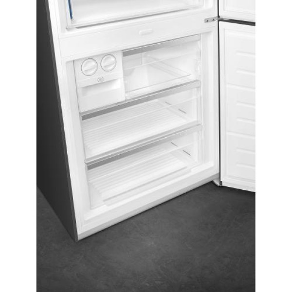 Külmik smeg colonial, 195 cm, 344/137 l, 36 db, elektrooniline juhtimine, noforst, parem, antratsiit/messing