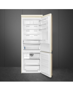 Külmik smeg colonial, 195 cm, 344/137 l, 41 db, elektrooniline juhtimine, parem, kreem/messing-foto2