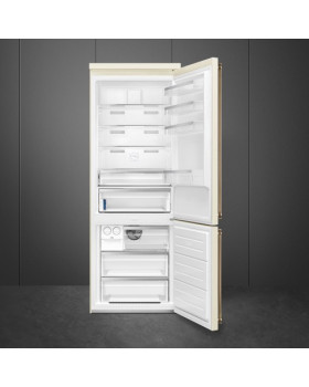 Külmik smeg colonial, 195 cm, 344/137 l, 41 db, elektrooniline juhtimine, parem, kreem/messing-foto2