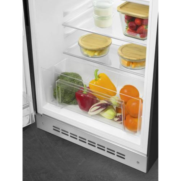 Külmik smeg, 50-ndate stiil, 97 cm, 105/17 l, 35 db, mehaaniline juhtimine, vasak, must Külmik smeg, 50-ndate stiil, 97 cm, 105/17 l, 35 db, mehaaniline juhtimine, vasak, must