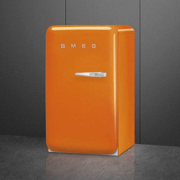 Külmik smeg, 50-ndate stiil, 97 cm, 105/17 l, 37 db, mehaaniline juhtimine, vasak, oranž Kodumasinad