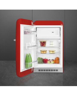 Külmik smeg, 50-ndate stiil, 97 cm, 105/17 l, 35 db, mehaaniline juhtimine, vasak, punane-foto6